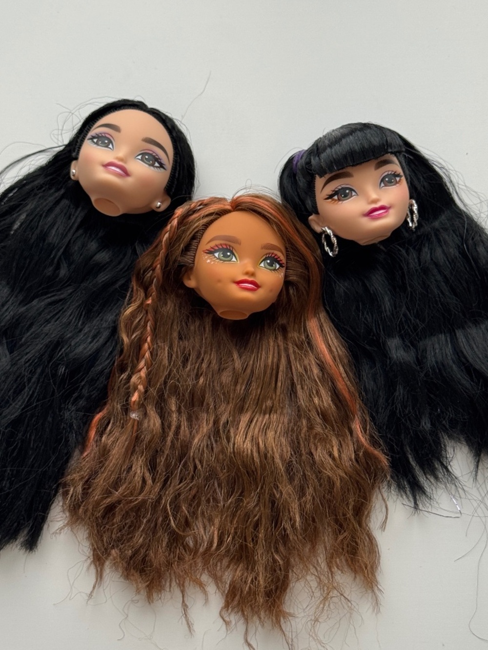 SOLD Three Dolls Lot Dream Besties Barbie Renee Zia Head Pale Custom Replacement